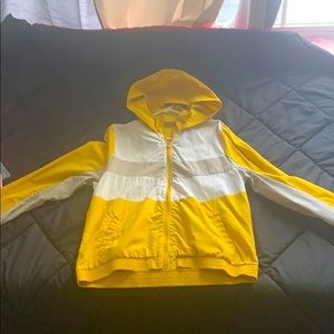 yellow windbreaker